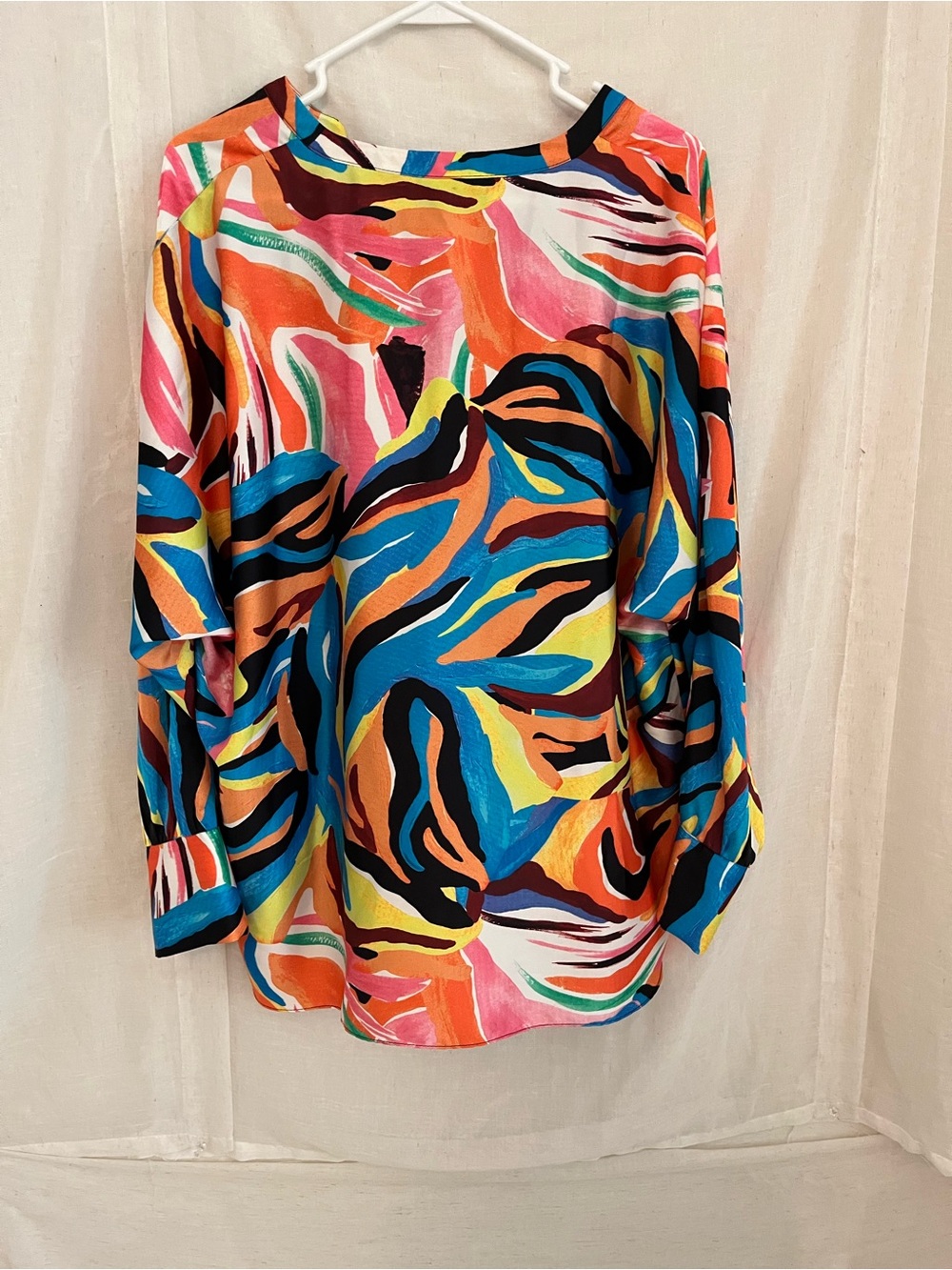 Joseph Ribkoff Bold Multicolor V-Neck Abstract Print Tunic - Picture 2 of 3